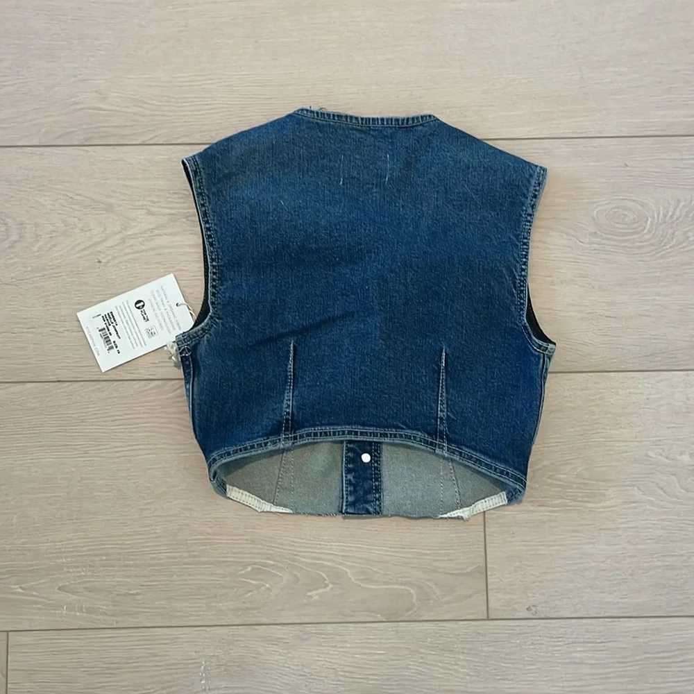 Free People Denim Vest Top XS - Picture 3 of 3